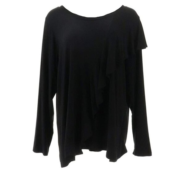 DG2 Diane Gilman Ruffle Front Top 613-558 - Picture 2 of 11